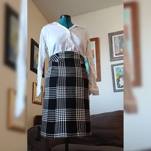 eShakti above knee check/plaid skirt
